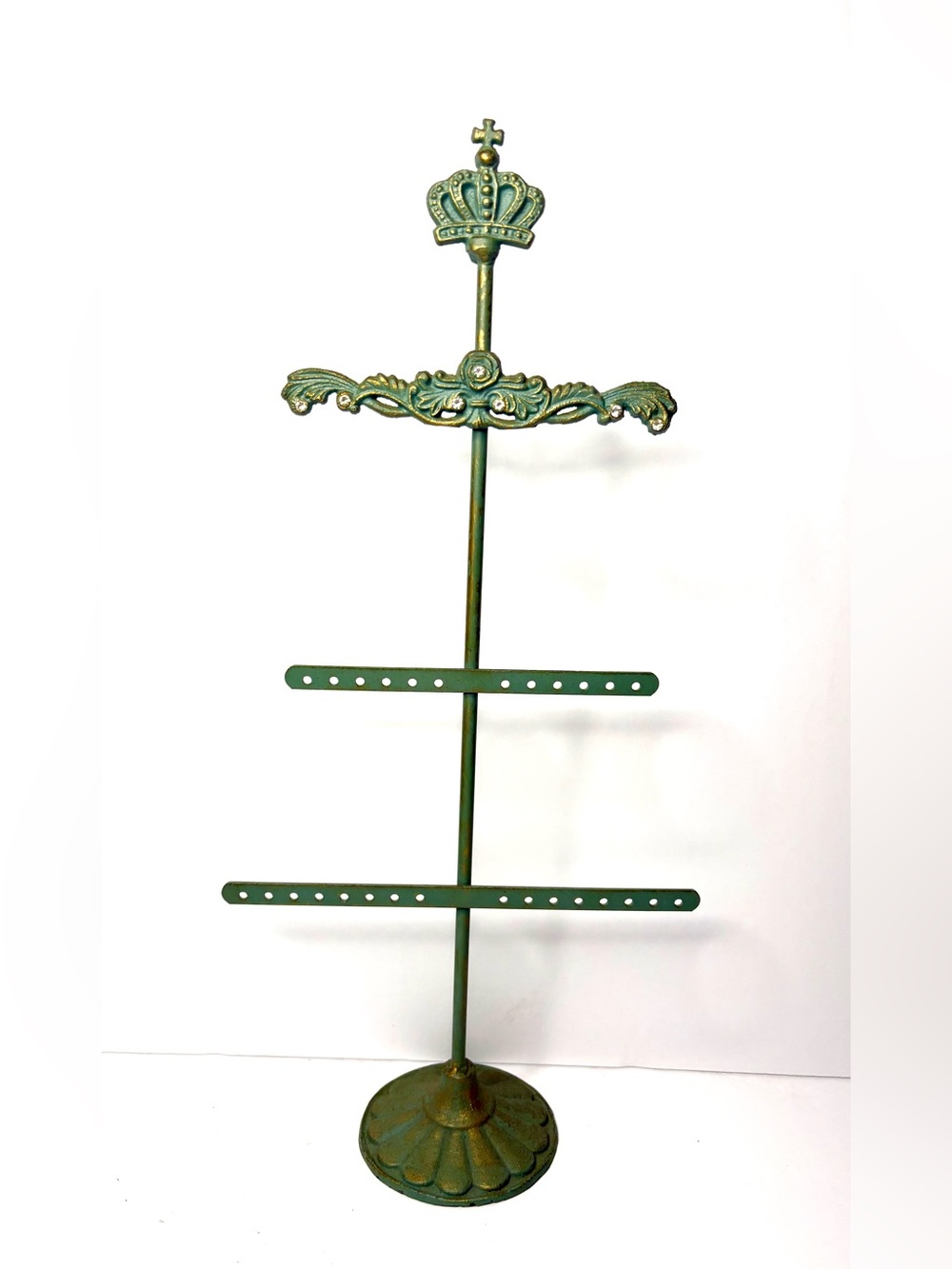 Coquette Shabby Chic Vintage Style Crown Jewelry Tower Earring Holder Stand